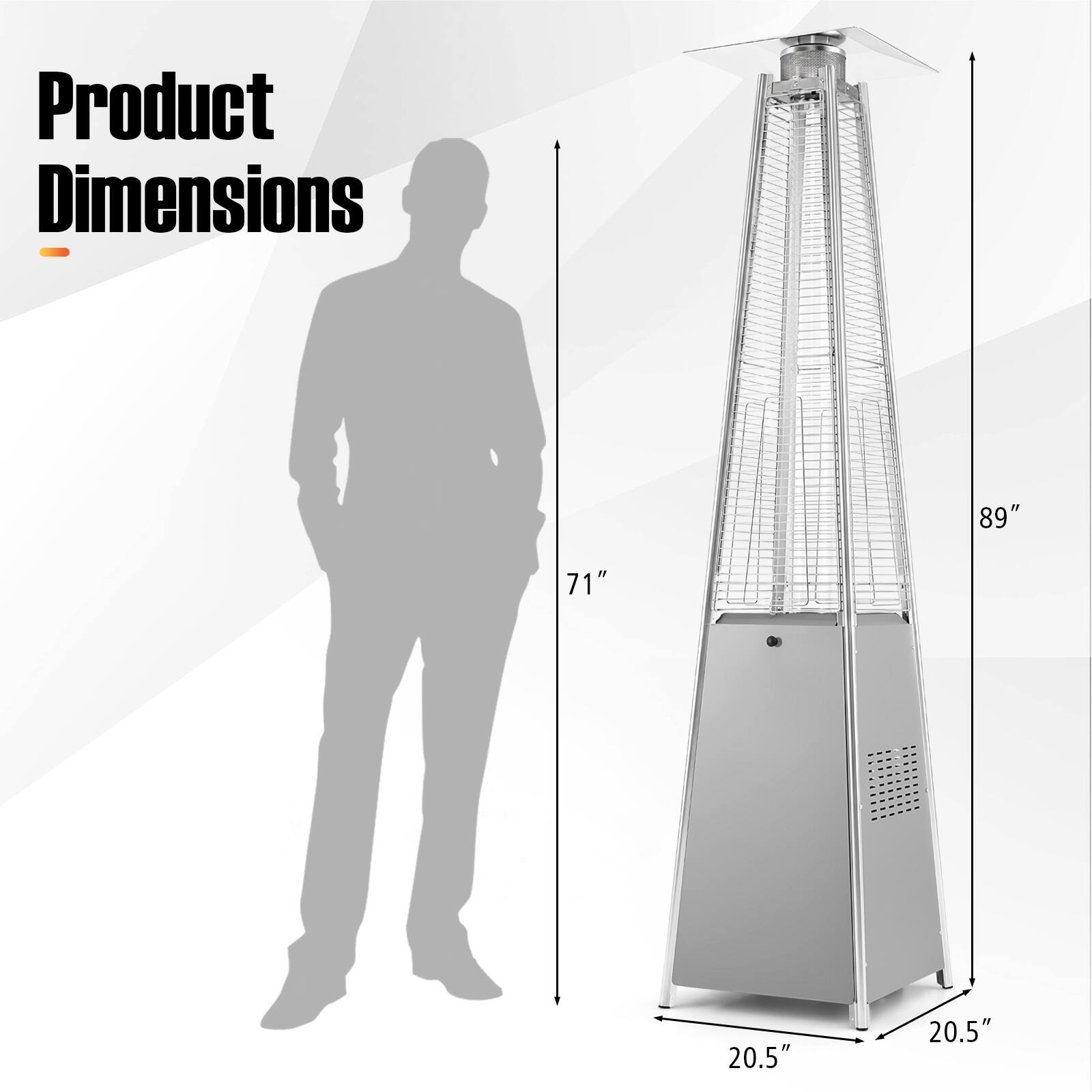Product Dimensions: 89" x 71" x 20.5" x 20.5"