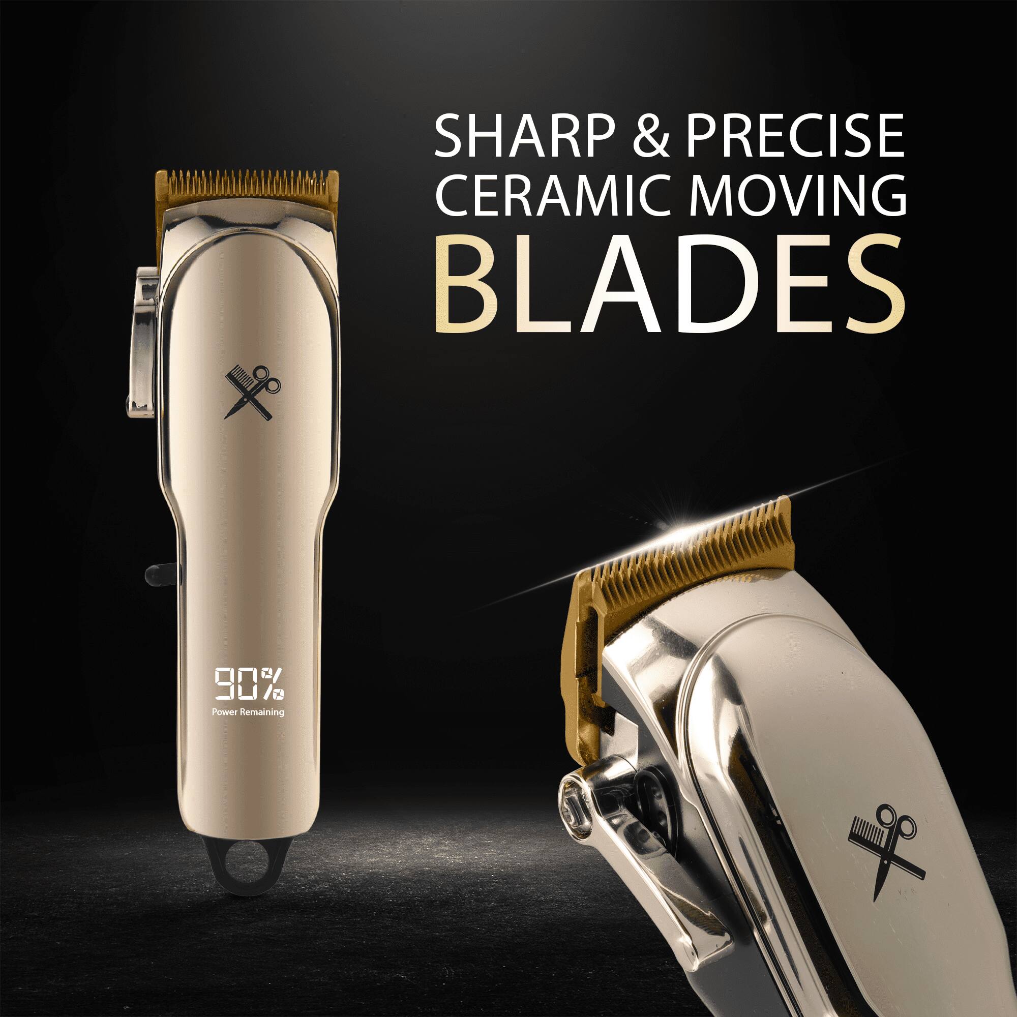SHARP & PRECISE CERAMIC MOVING BLADES  
90% Power Remaining