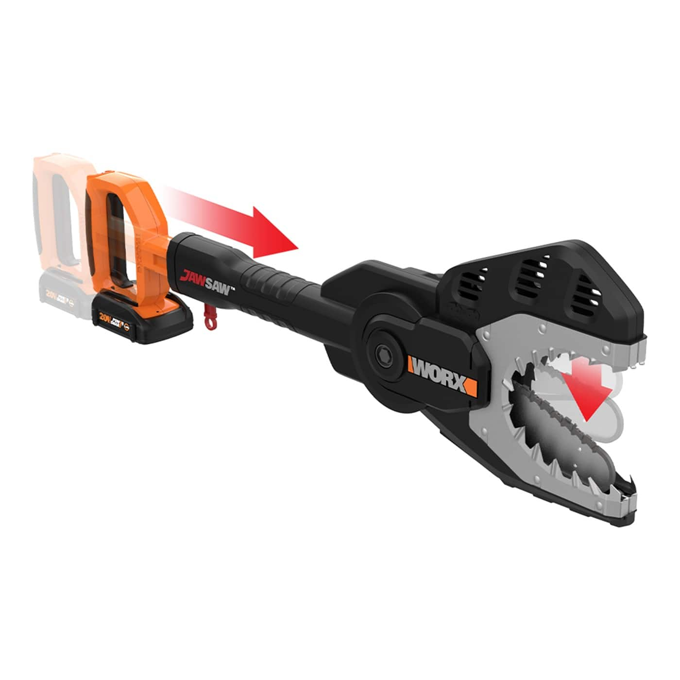 WORX – JAWSAW 20V 6″ Cordless Plunging Chainsaw with Automatic Chain-Tensioning (1 x 2.0 Ah Battery and 1 x Charger) – Black Sansujyuku sansujyuku.com