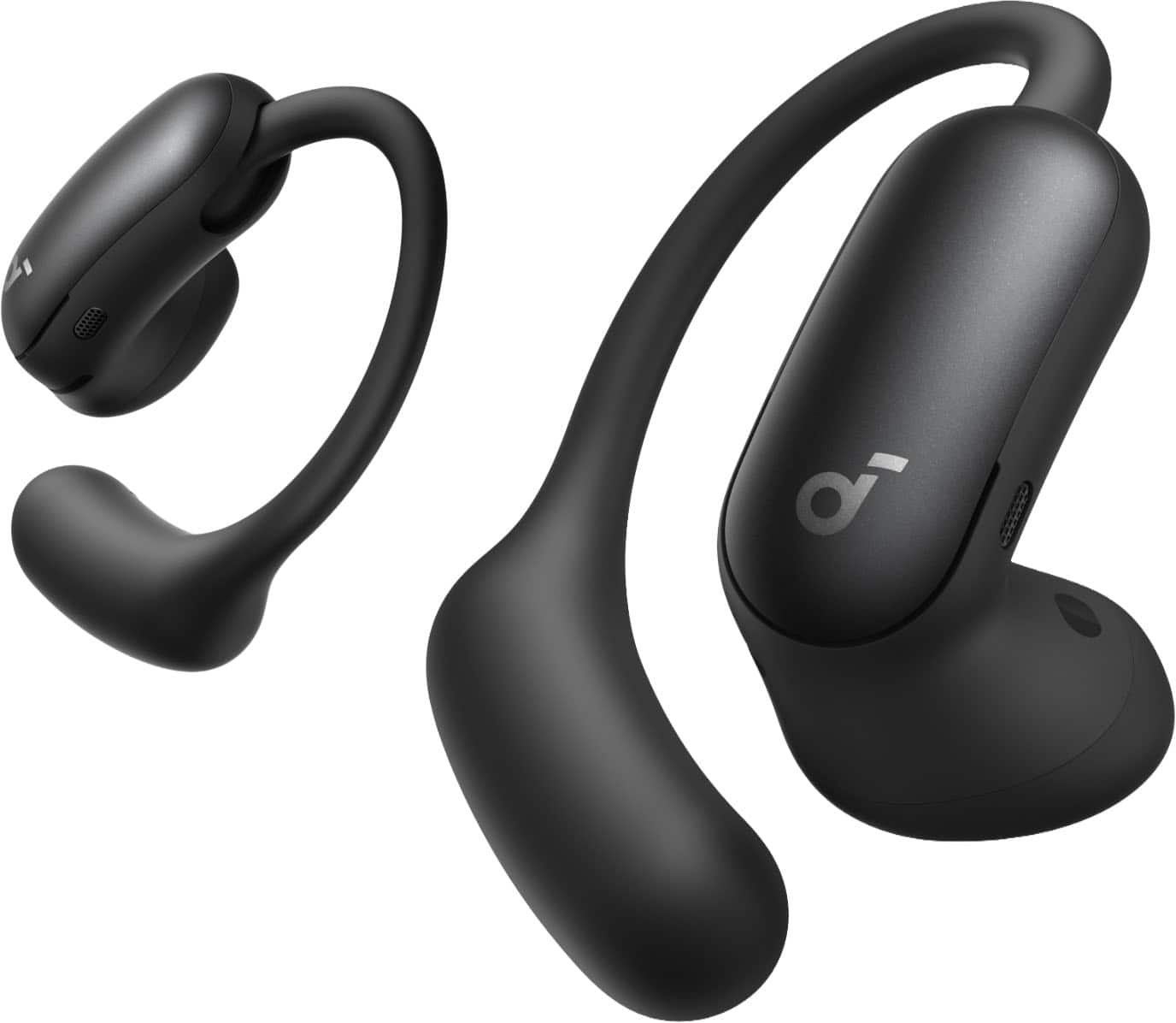 Soundcore - by Anker AeroFit 2 Pro Dual-Form Wireless Bluetooth Earbuds with Open-Ear and Active Noise Cancellation Seamless Switch - Black
