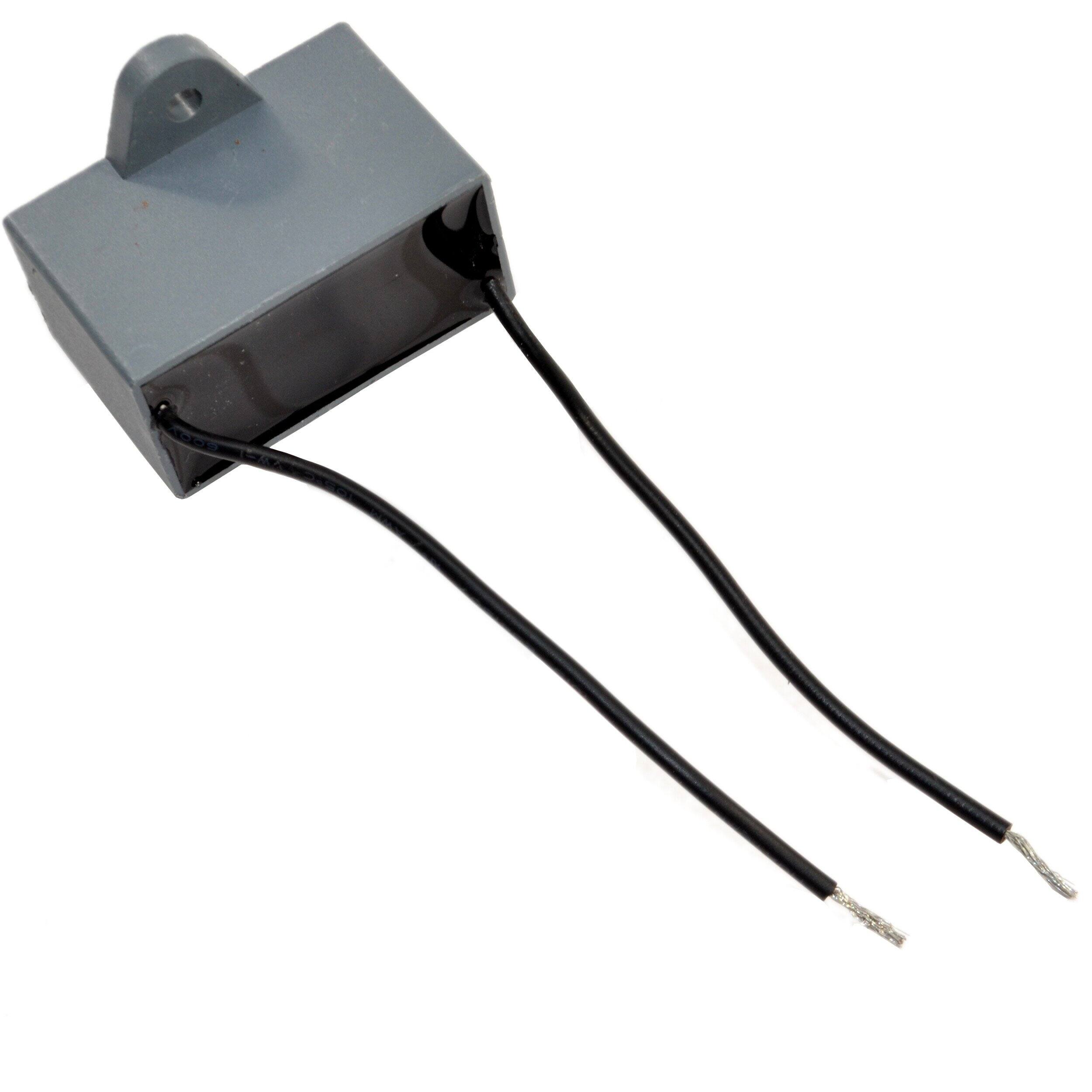 Angle. HQRP - Ceiling Fan Capacitor 6 uF 450 VAC 2-Wire UL Listed CBB61 for Hampton Bay.
