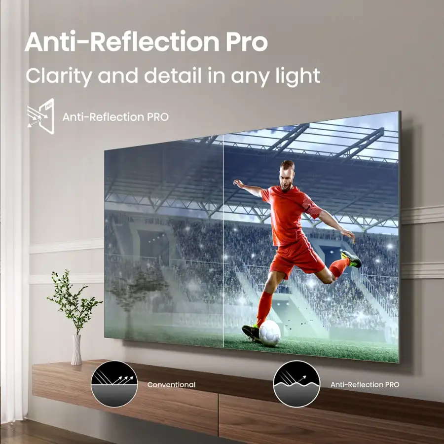 Anti-Reflection Pro Clarity and detail in any light r Conventional Anti-Reflection PRO