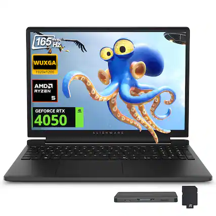 165 Hz WUXGA 1920x1200 AMD Ryzen 5 GeForce RTX 4050 ALIENWARE