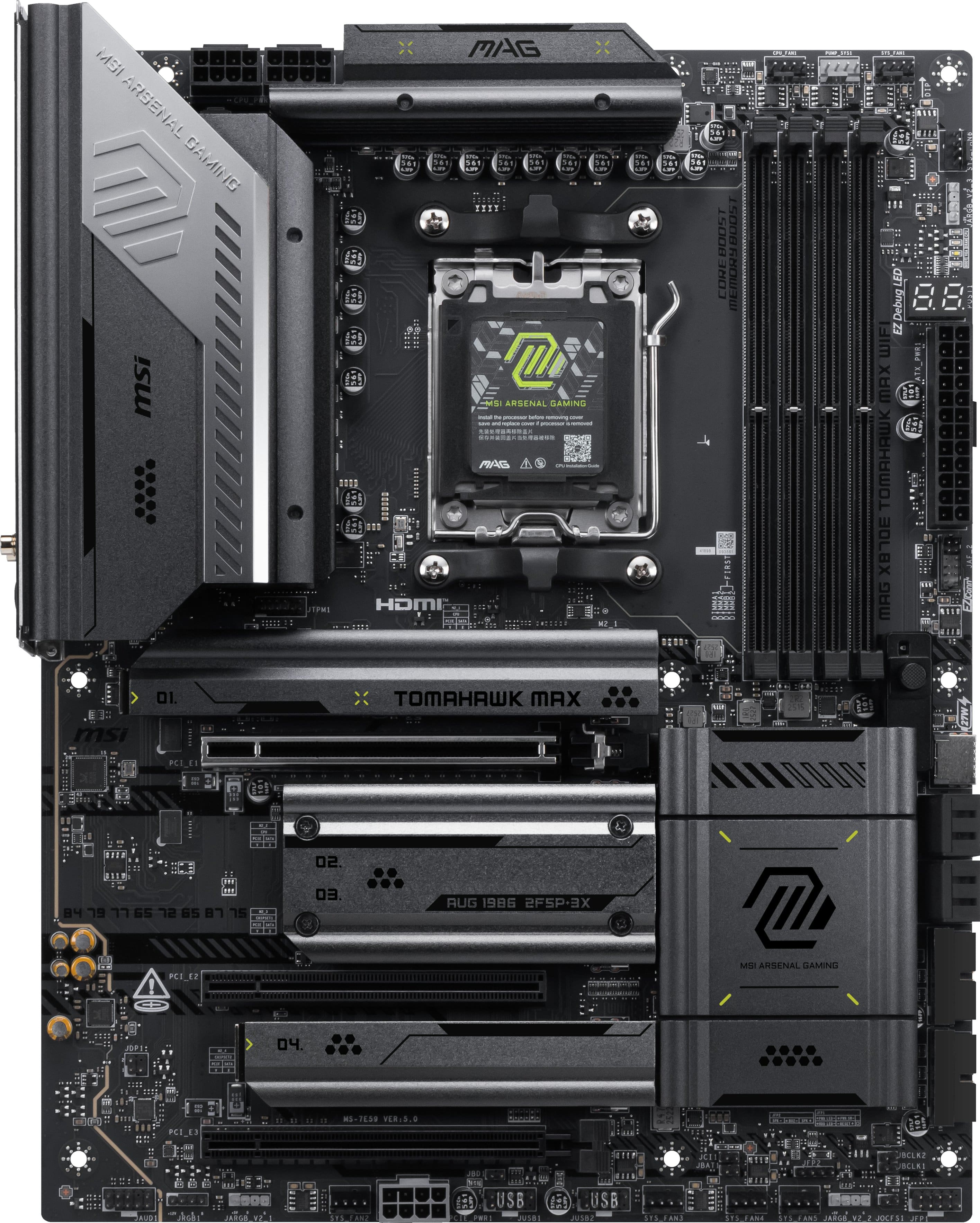 MSI - MAG X870E TOMAHAWK MAX WIFI (Socket AM5) AMD X870E ATX DDR5 Wi-Fi 7 Ryzen 9000 / 8000 / 7000 Motherboard - Black price history on PriceWatchPro
