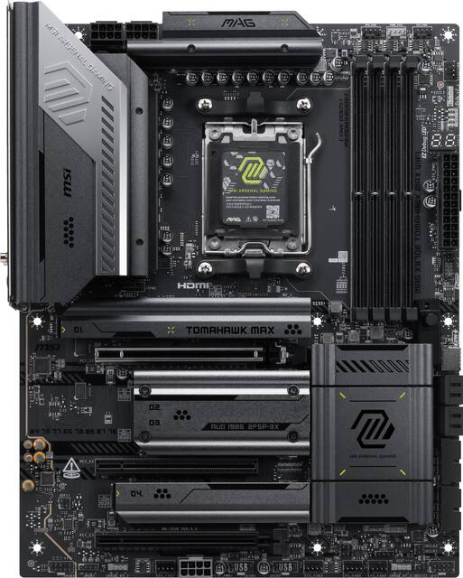 MSI - MAG X870E TOMAHAWK MAX WIFI (Socket AM5) AMD X870E ATX DDR5 Wi-Fi 7 Ryzen 9000 / 8000 / 7000 Motherboard - Black