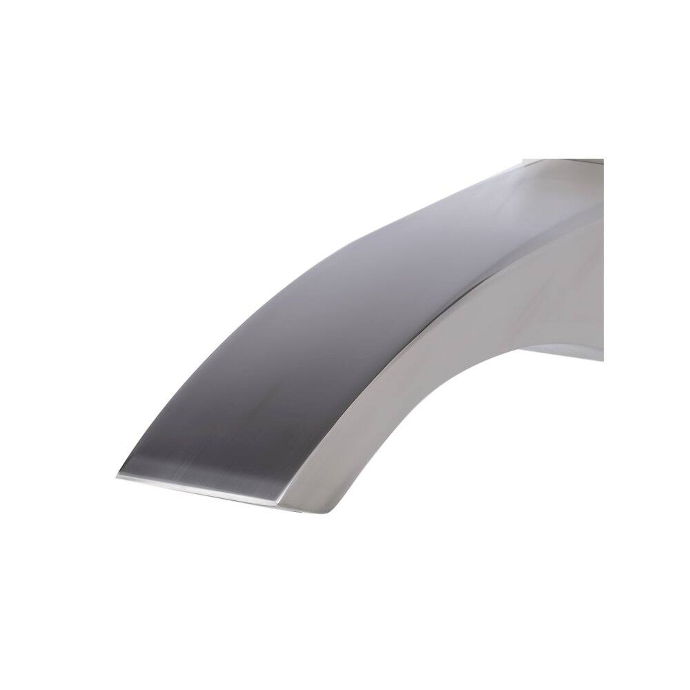 Angle. Alfi - Brushed Nickel Curved Wallmounted Tub Filler Bathroom Spout - Brushed Nickel.