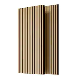 Boyel Living - 2-Pack 23.62-in x 45.27-in 3D Fluted Acoustic Slat Wall Panel - White Oak