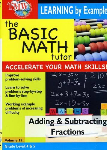 Front. Basic Math Tutor Adding & Subtracting Fractions   - DVD.