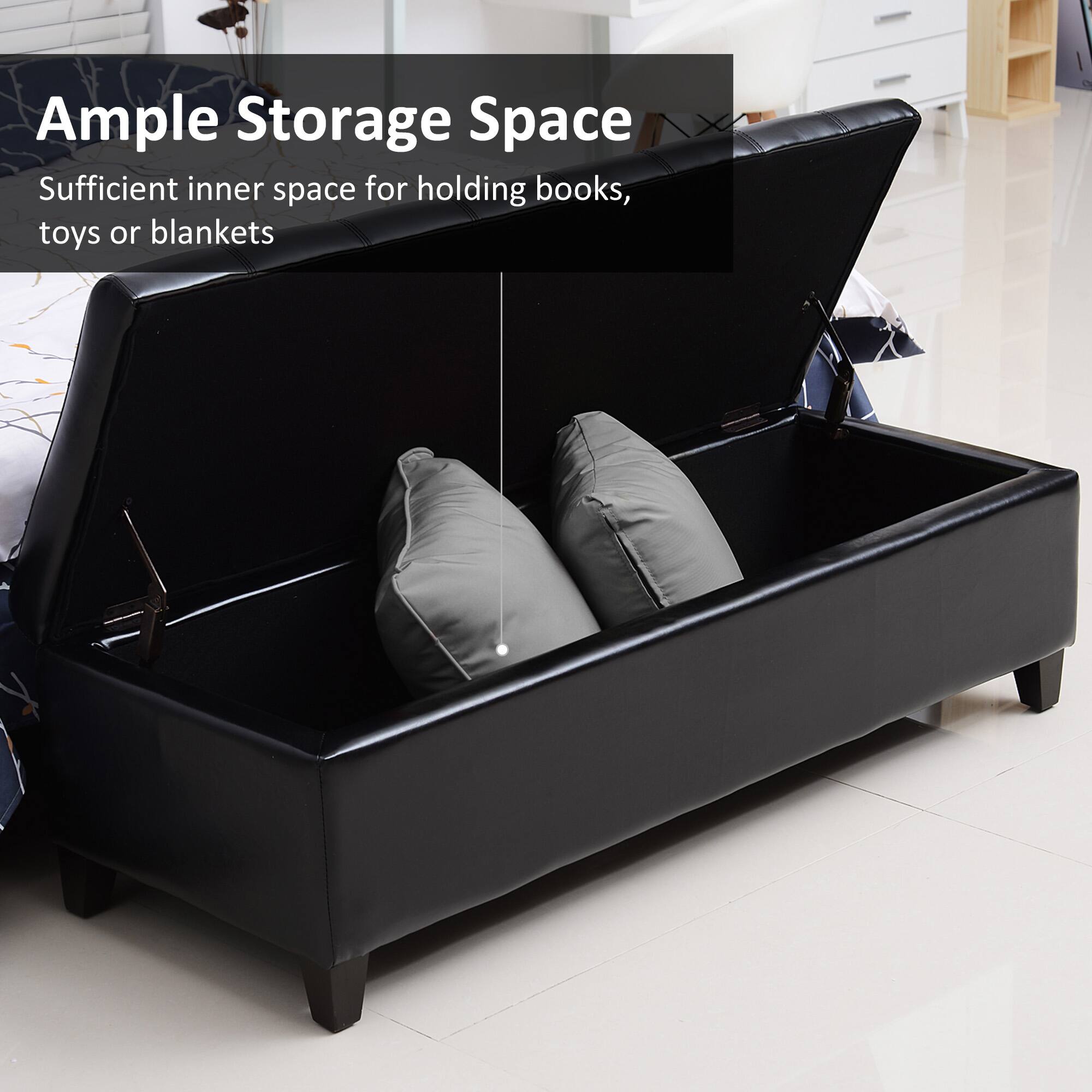 Ample Storage Space

Sufficient inner space for holding books, toys or blankets