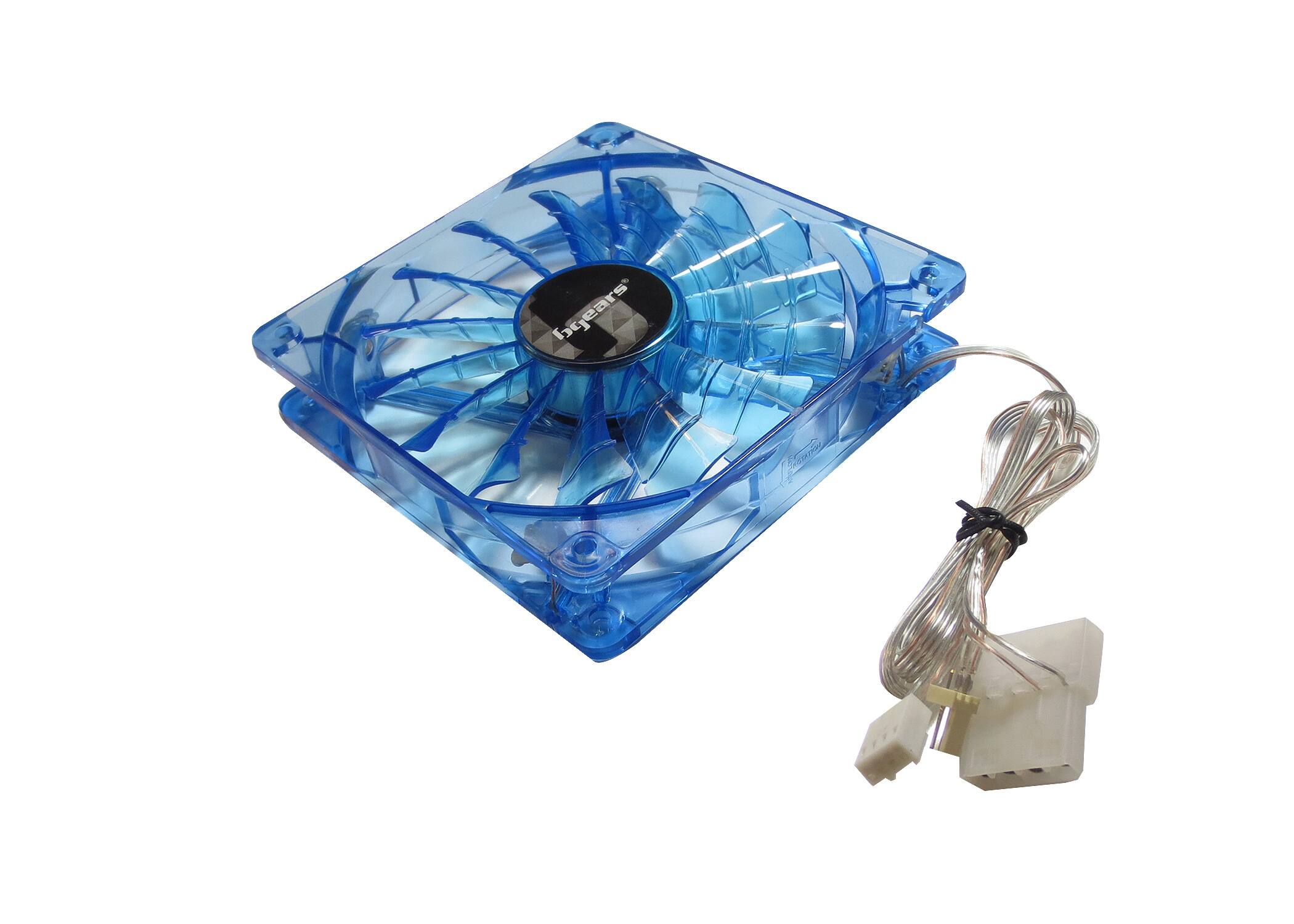 Angle. Bluegears - b-PWM 140mm Blue, Speed range 500-1800 RPM, Airflow at 110 CFM, 2 ball bearing, 4 pins PWM fan - Blue.