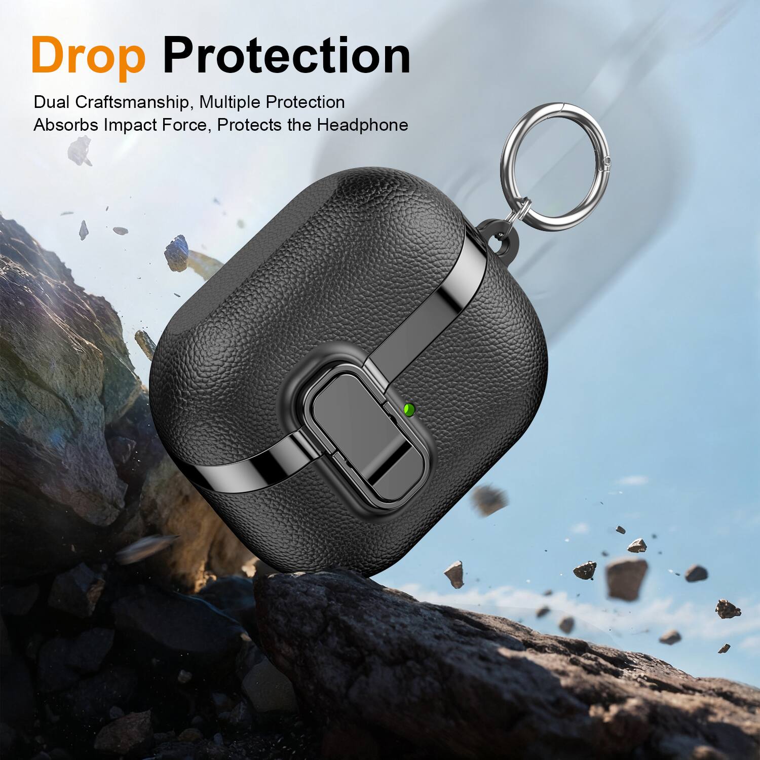 Drop Protection  
Dual Craftsmanship, Multiple Protection  
Absorbs Impact Force, Protects the Headphone