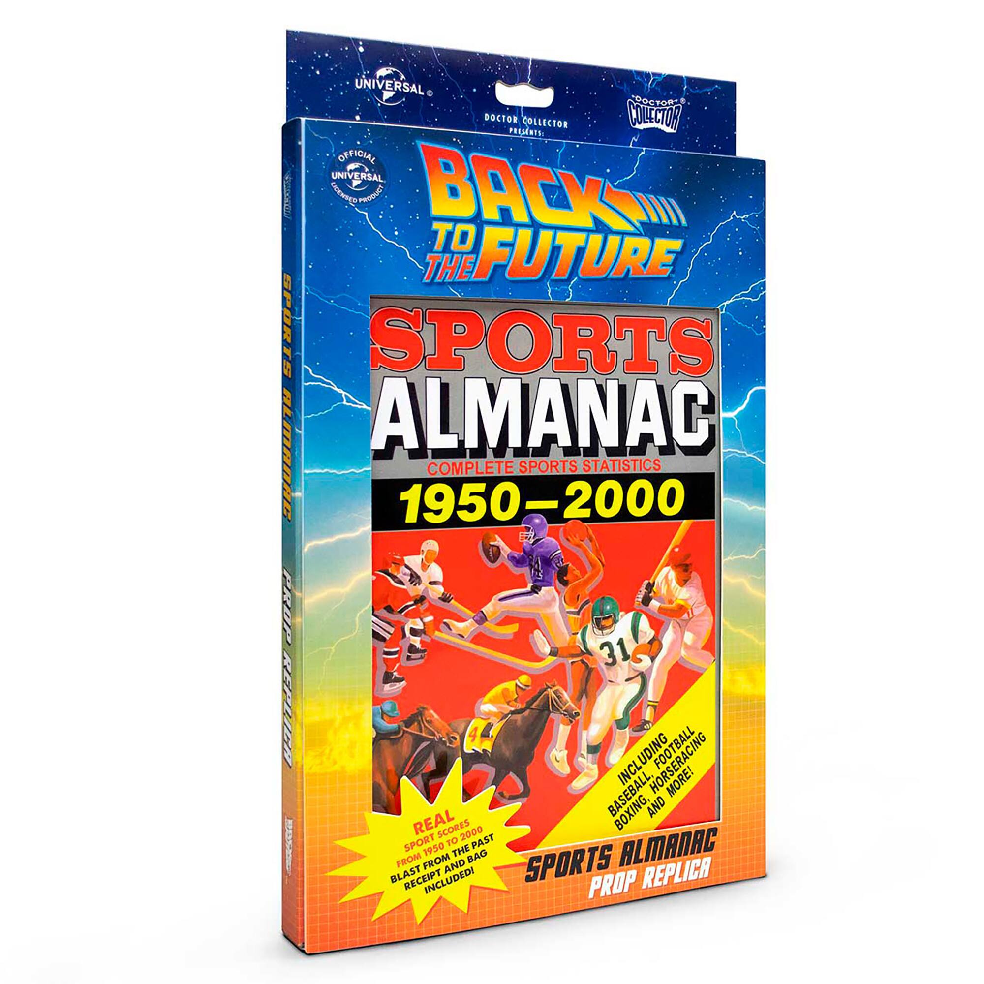 The text on the image is grouped and corrected as follows:

"Back to the Future Sports Almanac: Complete Sports Statistics 1950-2000. Including Horseracing, T-Ball, Baseball, Boxing and Real Scores! 2000 Sports Almanac. 1950-2000. The Past and Future of Sports. Complete Sports Statistics. Including Horseracing, T-Ball, Baseball, Boxing and Real Scores! 2000 Sports Almanac. 1950-2000. The Past and Future of Sports. Complete Sports Statistics. Including Horseracing, T-Ball, Baseball, Boxing and Real Scores! 2000 Sports Almanac. 1950-2000. The Past and Future of Sports. Complete Sports Statistics. Including Horseracing, T-Ball, Baseball, Boxing and Real Scores! 2000 Sports Almanac. 1950-2000. The Past and Future of Sports. Complete Sports Statistics. Including Horseracing, T-Ball, Baseball, Boxing and Real Scores! 2000 Sports Almanac. 1950-2000. The Past and Future of Sports. Complete Sports Statistics. Including Horseracing, T-Ball, Baseball, Boxing and Real Scores! 2000 Sports Almanac. 1950-2000. The Past and Future of Sports. Complete Sports Statistics. Including Horseracing, T-Ball, Baseball, Boxing and Real Scores! 2000 Sports Almanac. 1950-2000. The Past and Future of Sports. Complete Sports Statistics. Including Horseracing, T-Ball, Baseball, Boxing and Real Scores! 2000 Sports Almanac. 1950-2000. The Past and Future of Sports. Complete Sports Statistics. Including Horseracing, T-Ball, Baseball, Boxing and Real Scores! 2000 Sports Almanac. 1950-2000. The Past and Future of Sports. Complete Sports Statistics. Including Horseracing,
