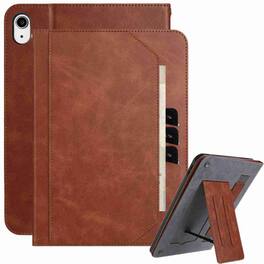 Dteck - Retro PU Leather Folio Case for Apple iPad (A16) 11" 2025/iPad 10th Generation 2022,Shockproof Flip Kickstand Cover - Brown