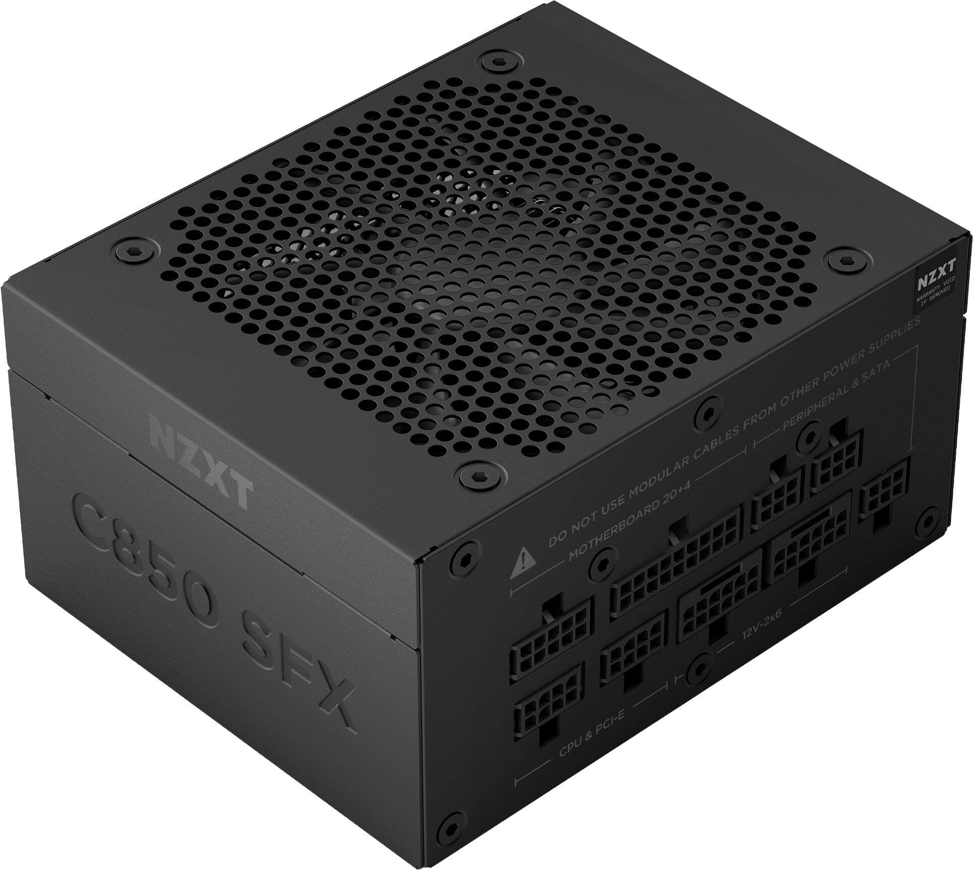 NZXT C850 SFX

NZXT

DO NOT USE MODULAR CABLES 20+4 TO SUPPLY POWER, SATA & OTHER PERIPHERAL FROM OTHER POWER SUPPLIES

CPU & PCI-E 12V-2x6

PCH