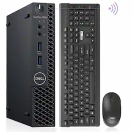Dell - Refurbished Excellent - OptiPlex 3060 Mini Desktop PC, Intel Core i7-8700T up to 4.0GHz, 32GB DDR4 RAM, 1TB NVMe SSD, USB WiFi, Win11 PRO - Black
