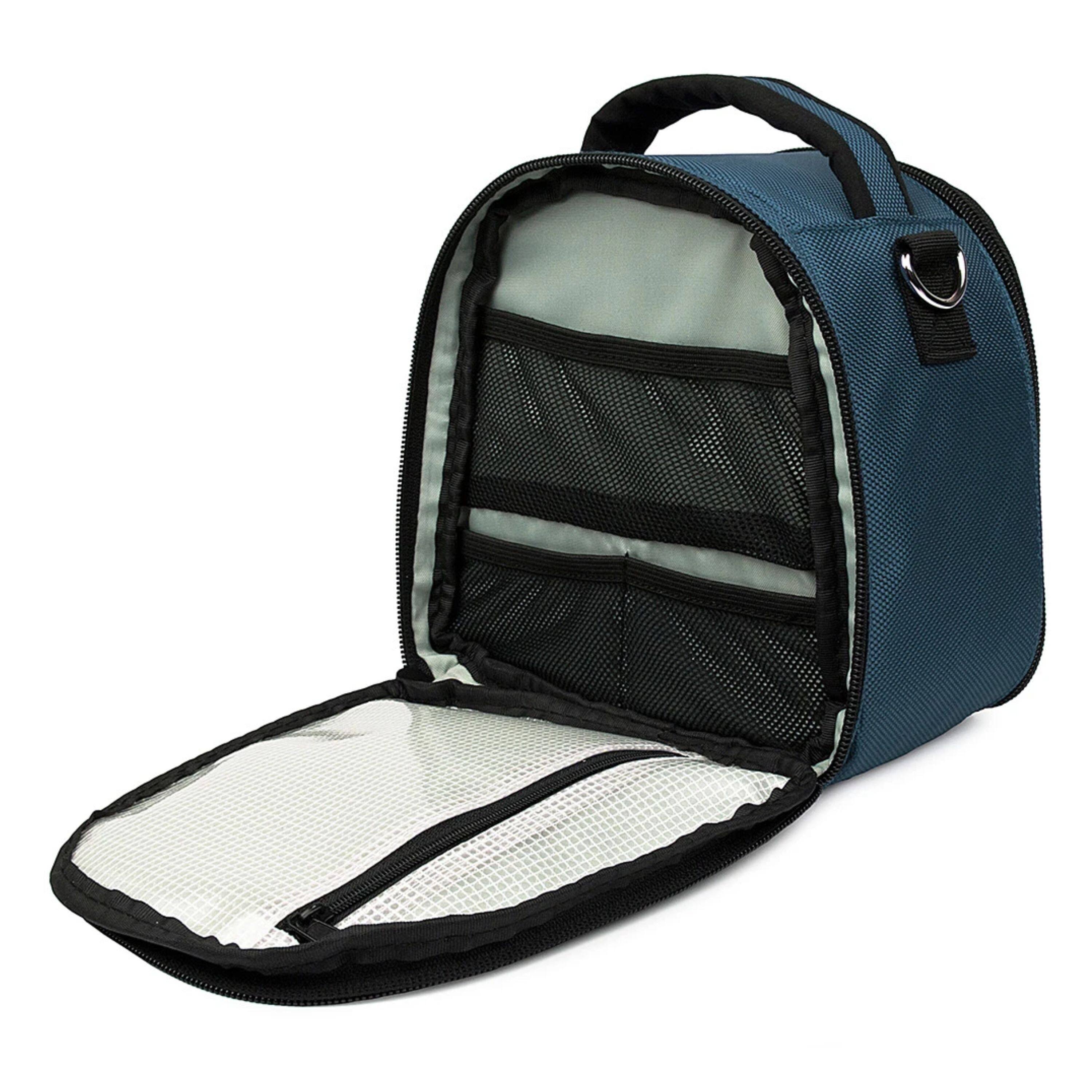 Alt View 2. Kitcheniva - Small DSLR Camera Shoulder Bag Case For Canon EOS Rebel Navy Blue - Navy Blue.