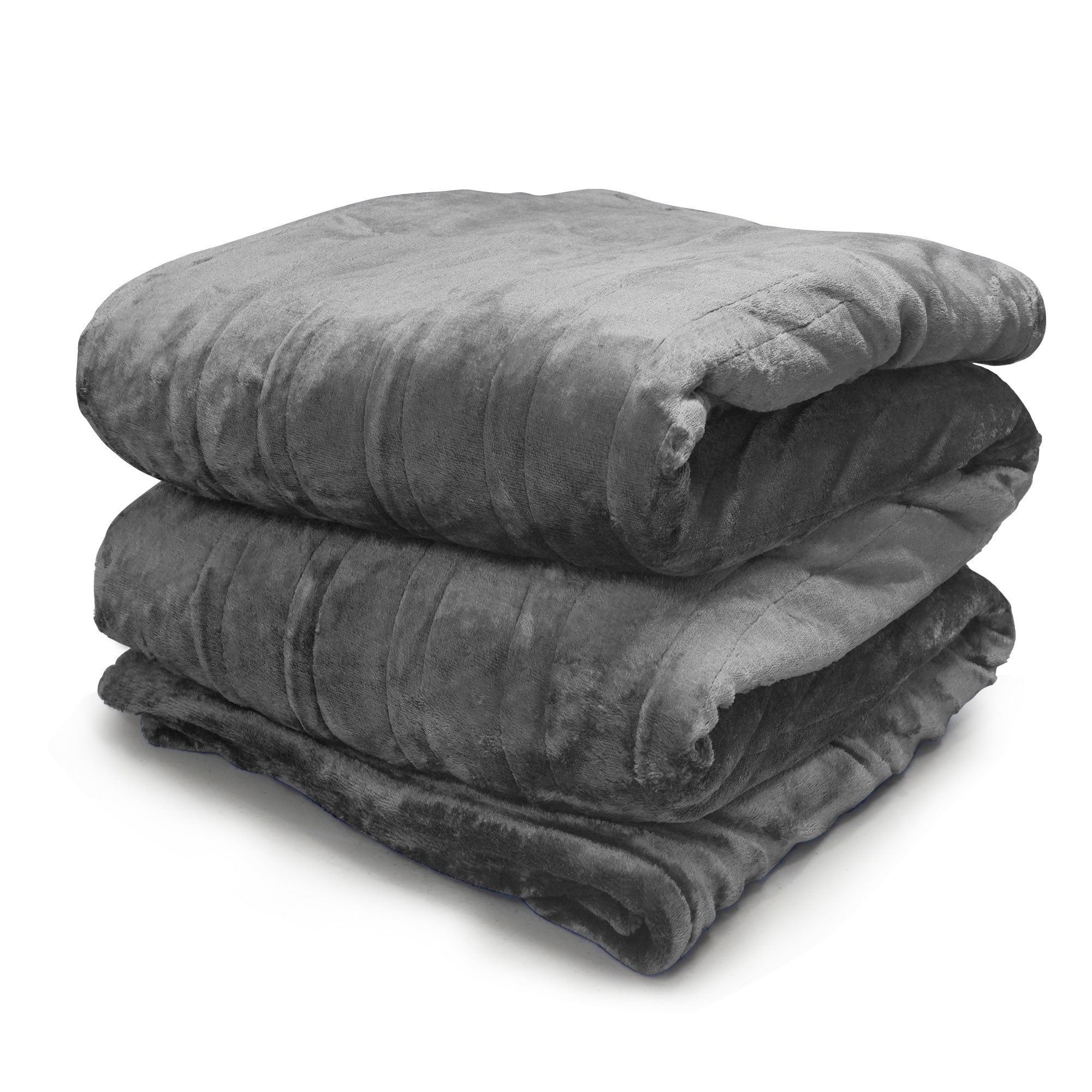 Aukfa - 72"L x 84" W Heated Blanket, Fast Heating, Machine Washable, Warm and Cozy - Gray