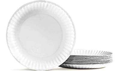 Alt View 1. Perk - Economy Paper Plates, 9", 100/Pack - White.