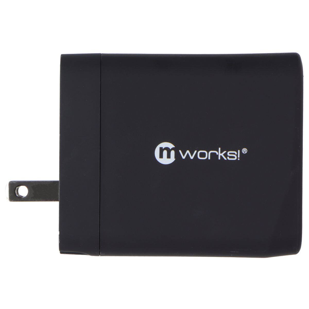 Alt View 1. Mworks! - mPOWER! Dual Port USB Wall Charger (Adaptive Output) - Dual USB-A ports - Black.
