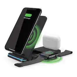 iLive - 9V/2A Wireless 3-in-1 Charging Stand, Black, IACQ491B