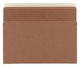 Smead - Easy Grip File Pockets, 3-1/2" Expansion, Letter Size, Brown, 25/Box - Redrope