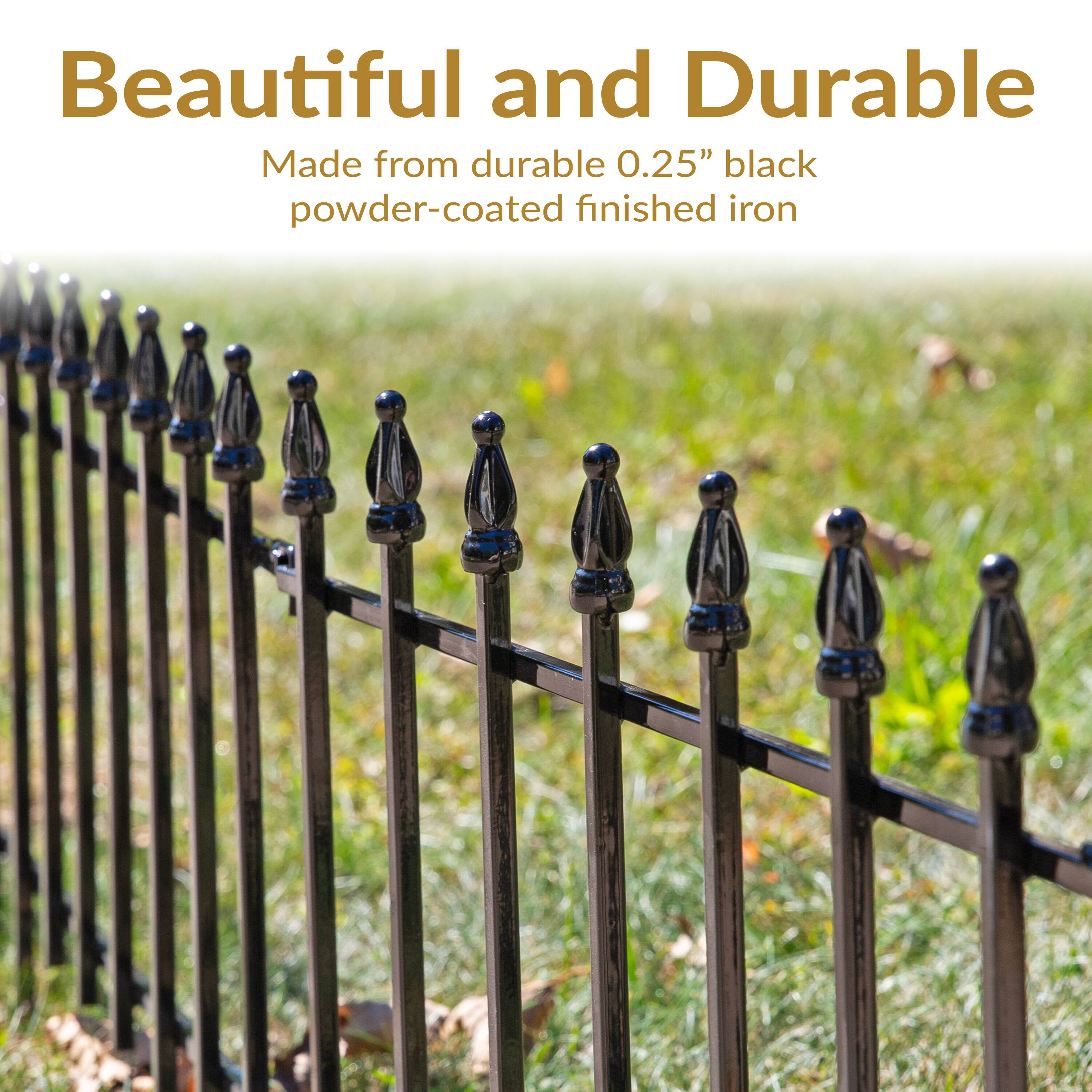 Beautiful and Durable

Made from durable 0.25" black powder-coated finished iron