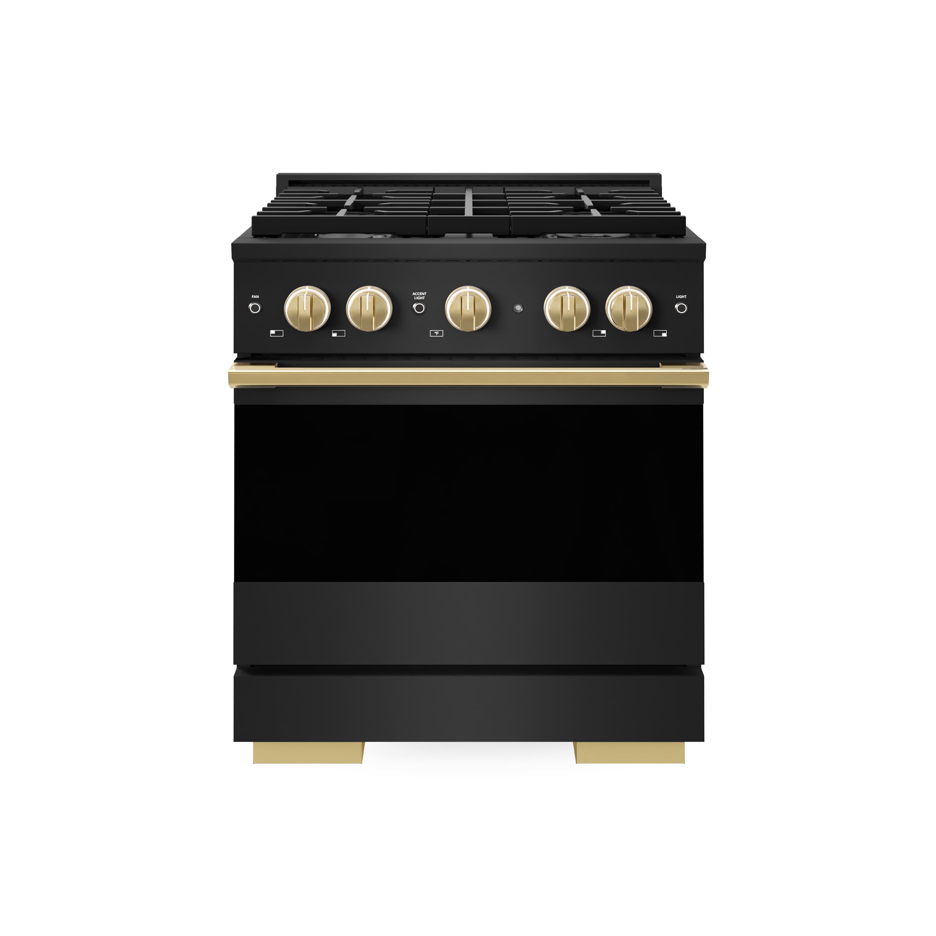 ZLINE - Autograph 30 in. 4.2 cu. ft. Marino Freestanding Gas Range with 4 Burners in Black Stainless Steel and Gold Accents - Black Stainless Steel price history on PriceWatchPro