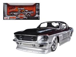 1967 Ford Mustang GT "Harley Davidson" 1/24 Diecast Model Car by Maisto - Red And Silver