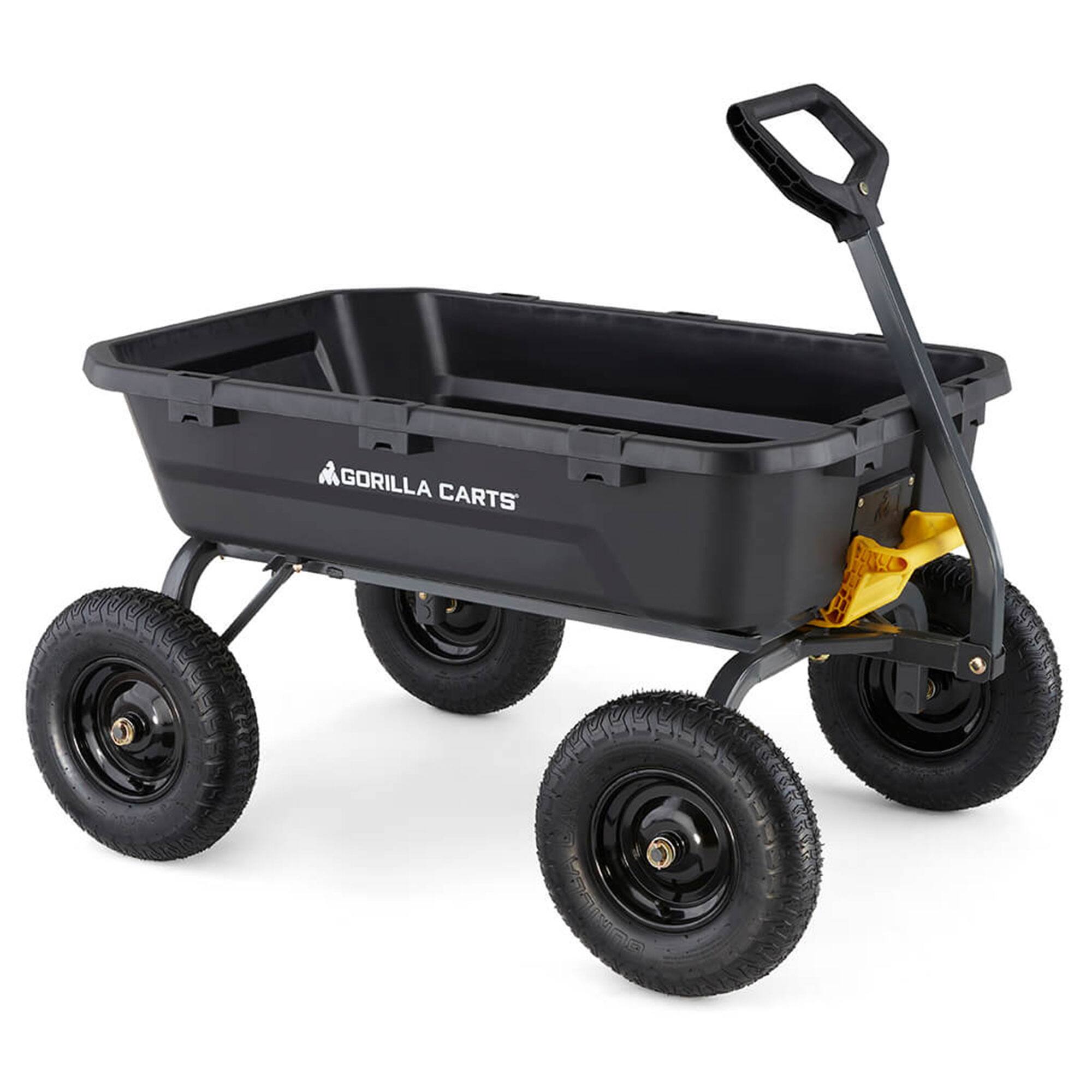 Gorilla Carts Heavy-Duty Poly Yard Dump Cart - Thumbnail 2
