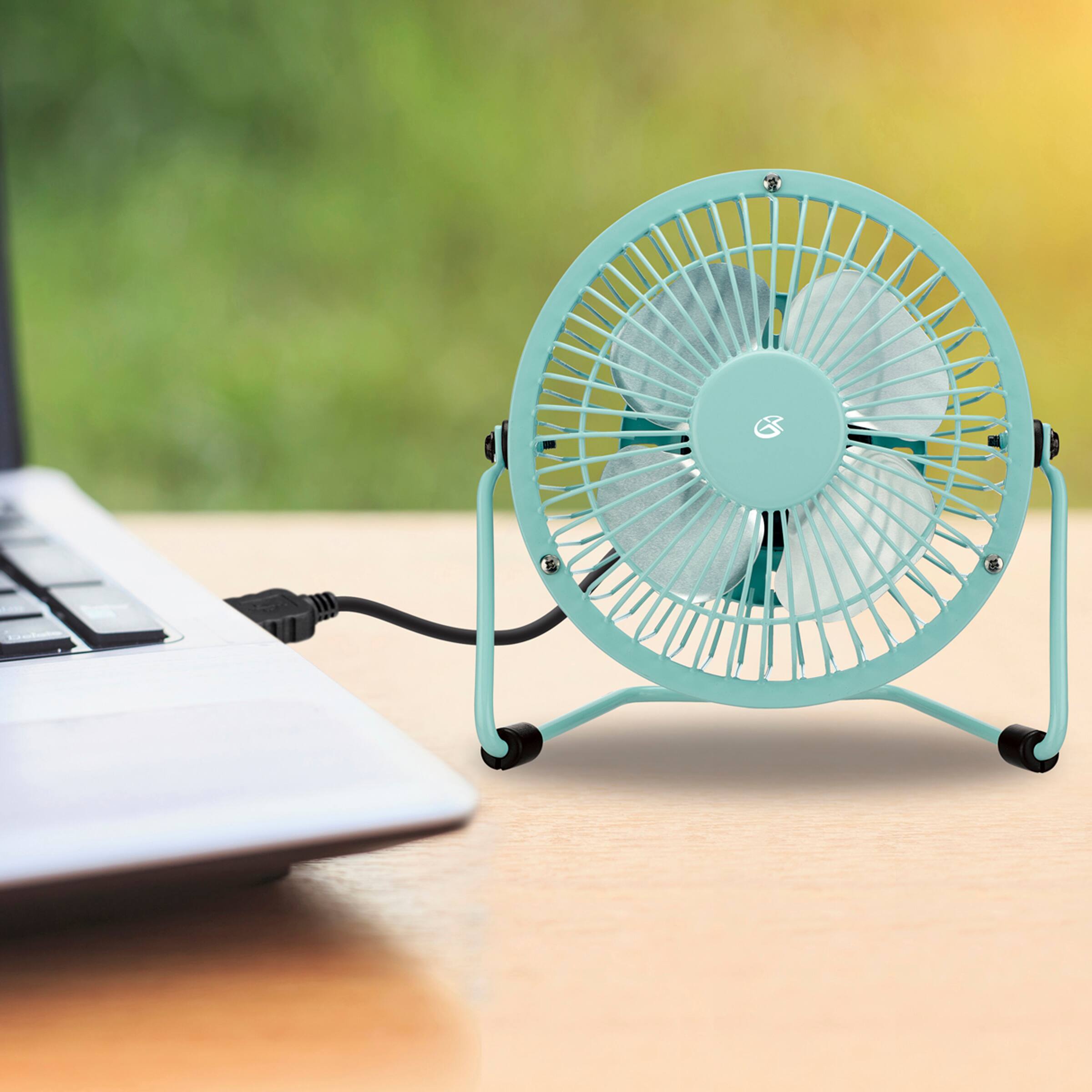 Alt View 4. GPX - GPX 4” USB Powered Desk Fan, AU25BU.