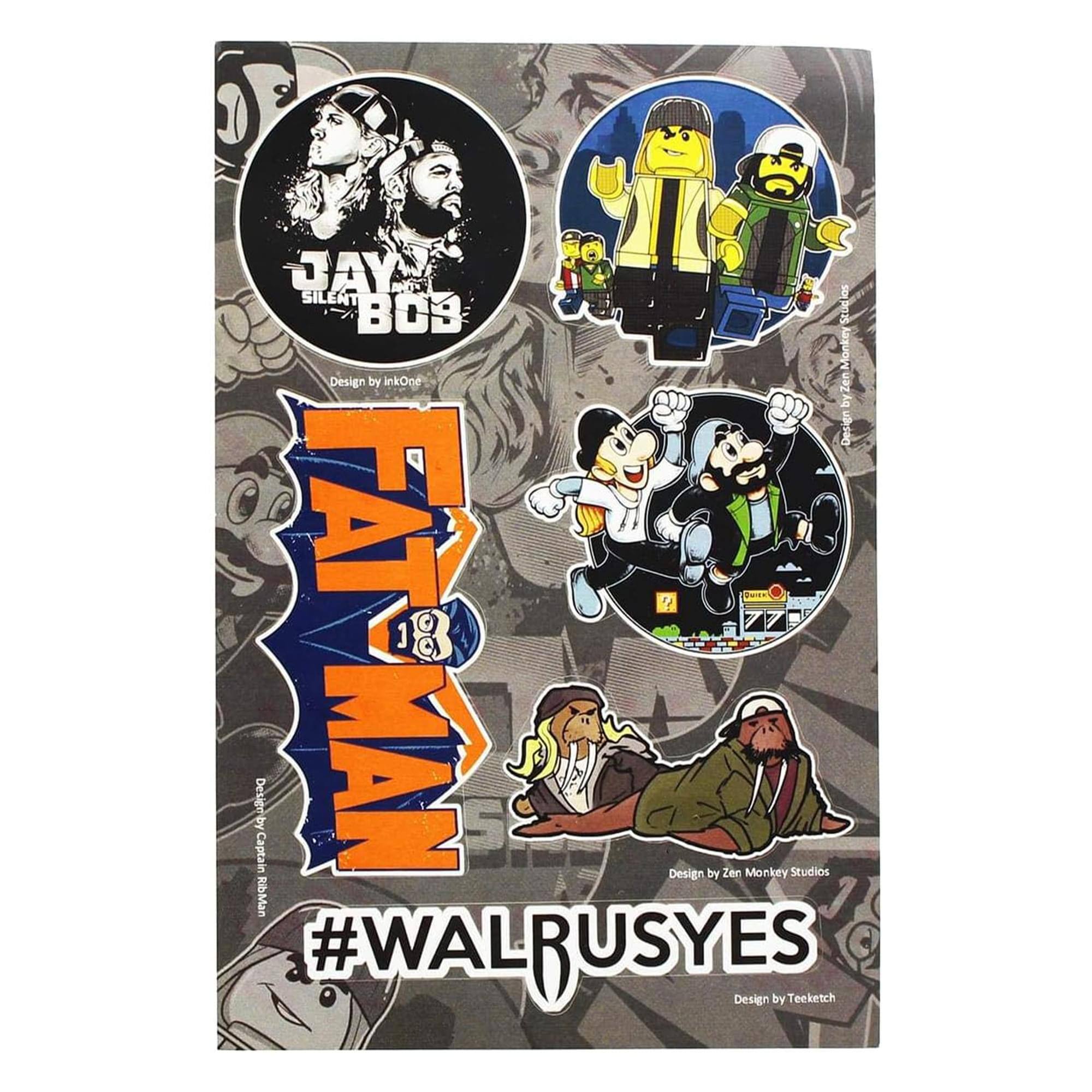 JAY SILENT BOB  
Design by InkOne  

FAT MAN  
Design by Captain RibMan  

#WALRUSYES  
Design by Teeketch  

Monkey Design by Zen Monkey Studios  
Design by Fat-Man 1 d/1/290