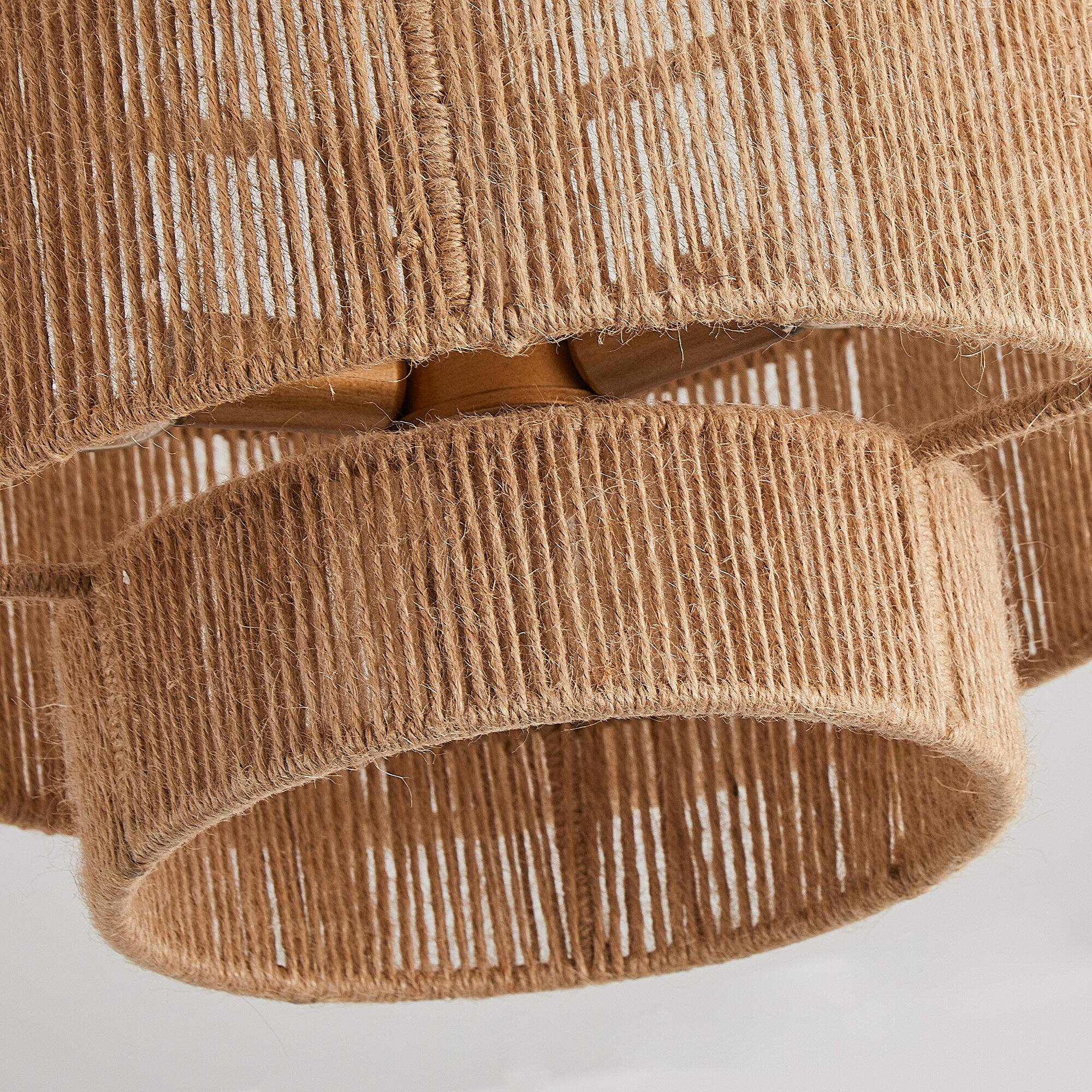 Alt View 4. Parrot Uncle - 3-Light Traditional Farmhouse Wabi-Sabi Flush Mount Light - Brown.