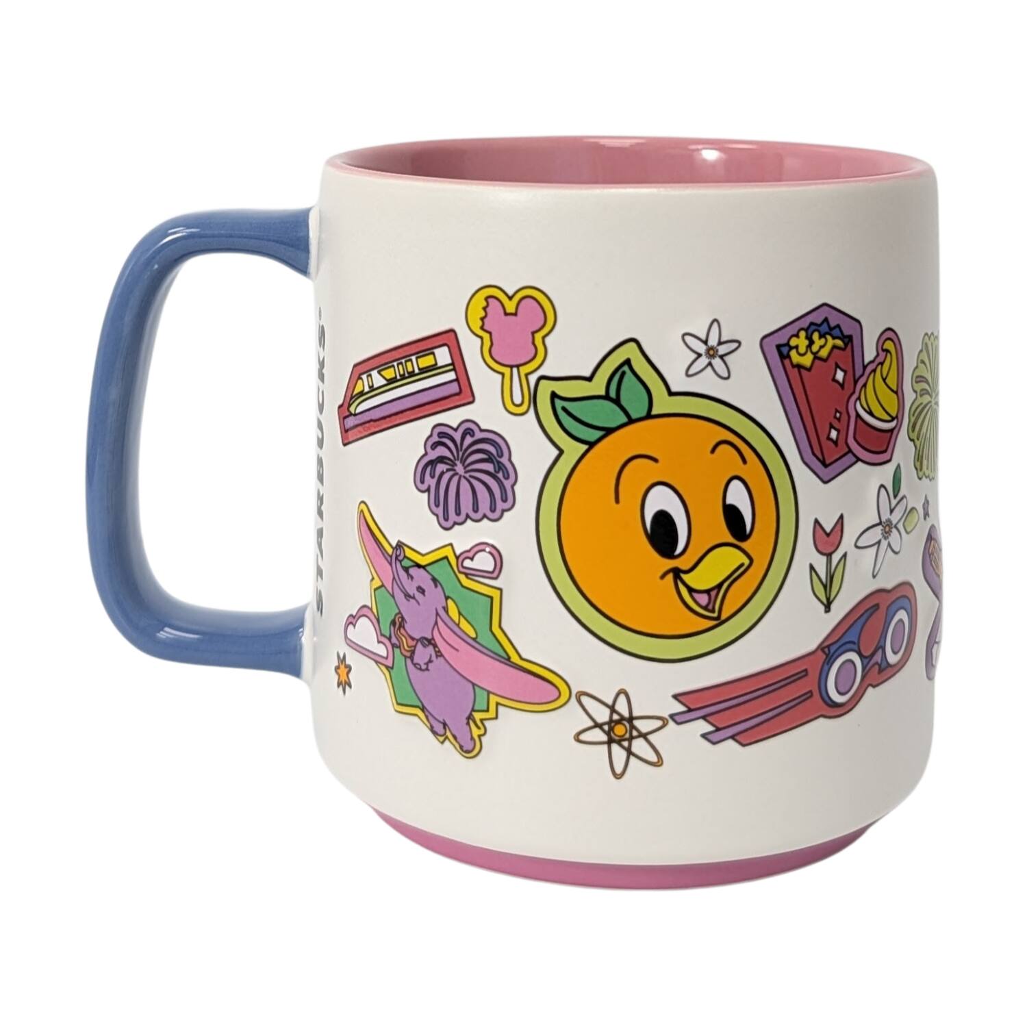 Left. Starbucks - Starbucks Discovery Series Magic Kingdom Ceramic Mug, 14 Oz - Pink.