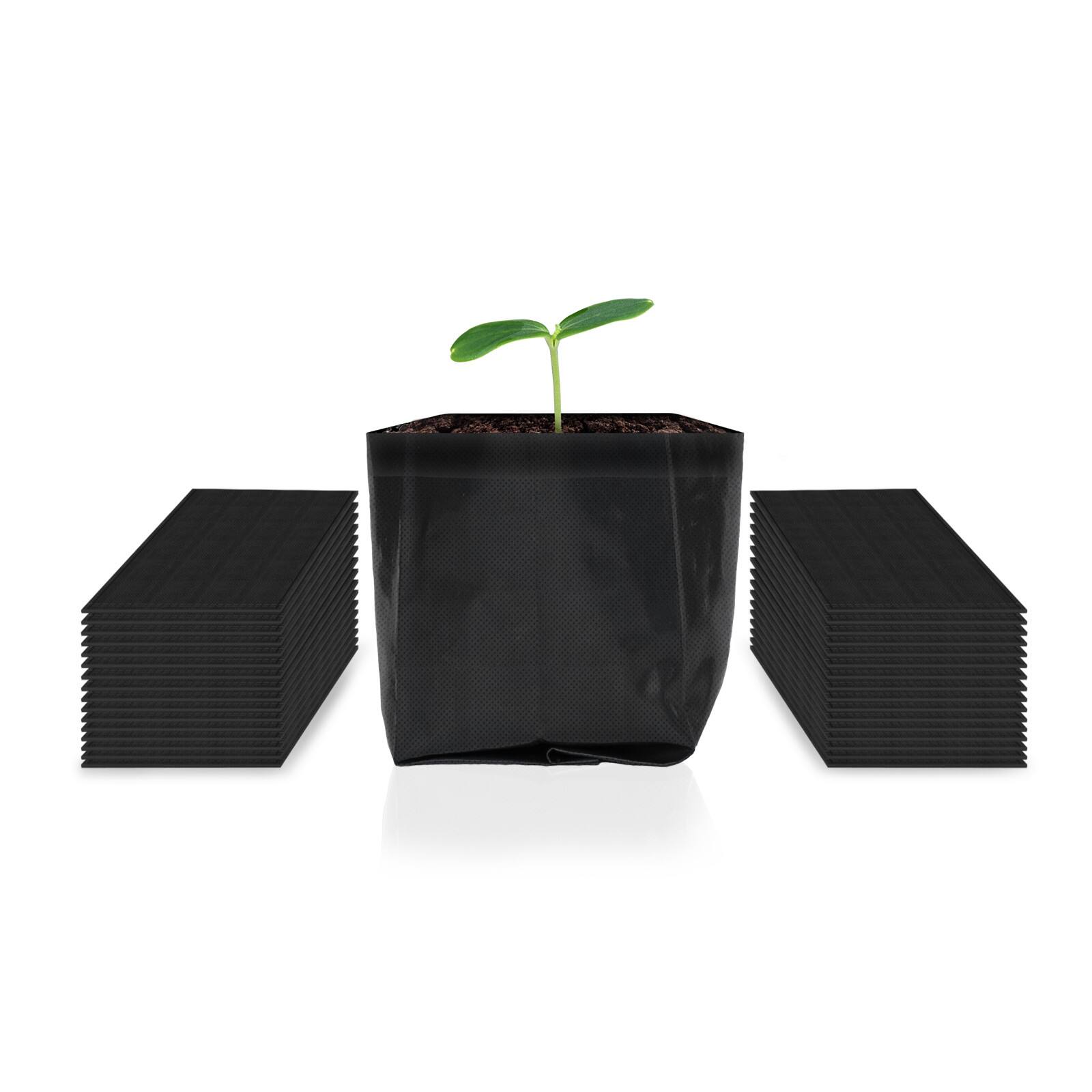 Front. AC Infinity - Nursery Bags 1/4 Gallon, Non-Woven Fabric Growing Pouches, 50-Pack.