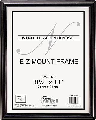NU-DELL ALL PURPOSE  
E-Z MOUNT FRAME  

FRAME SIZE:  
8½" x 11"  
21 cm x 27 cm  

NU-DELL  
QUALITY MOUNTS  

Globite NU-DELL  
www.globiteNUDELL.com  

1 EACH 100%  
MADE IN CHINA  

Globe NU-DELL, LLC  
Hewitt, NY 11748  
One-Stop