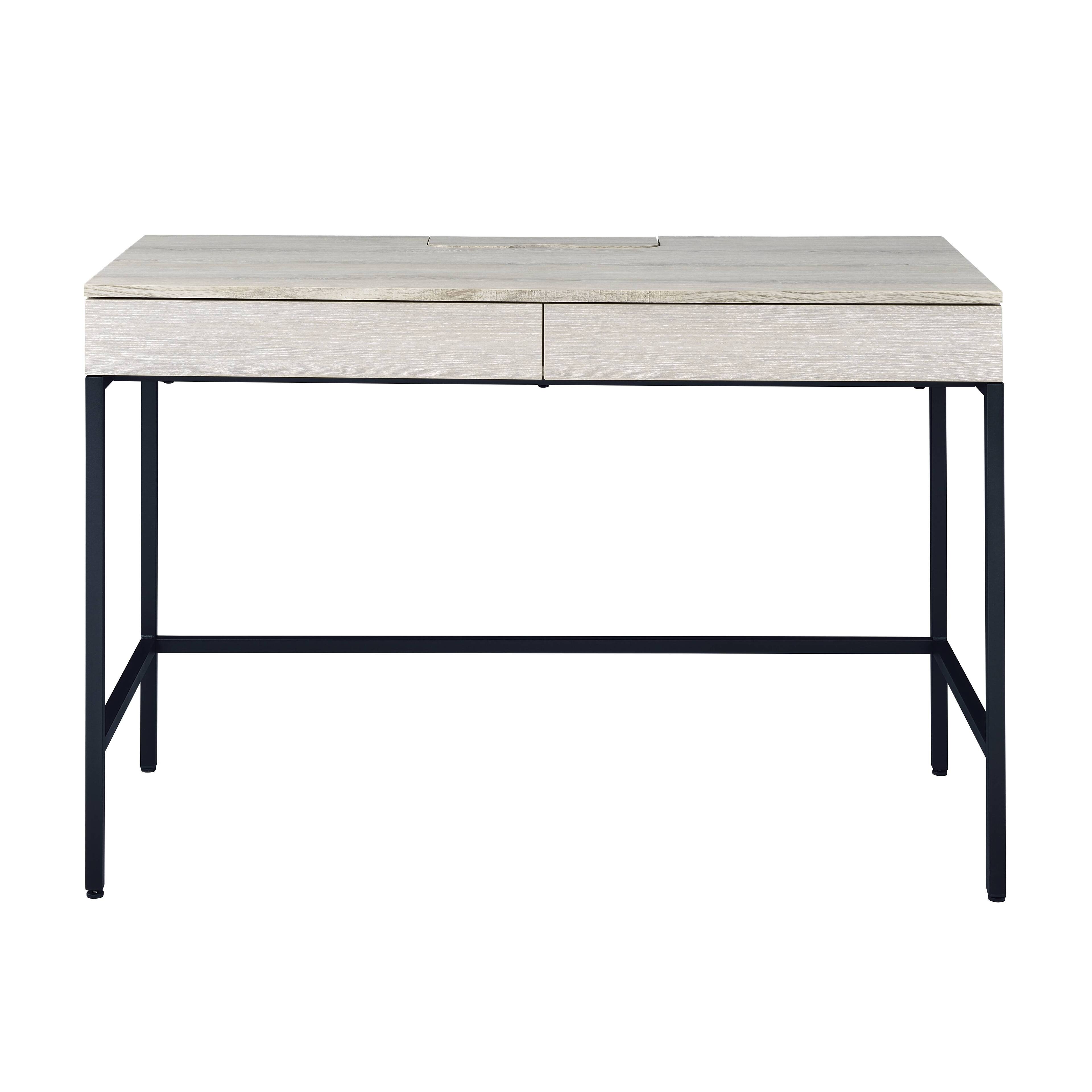 Alt View 2. TinyHomie - Wendral Natural and Black Finish Writing Desk - Black and Natural.