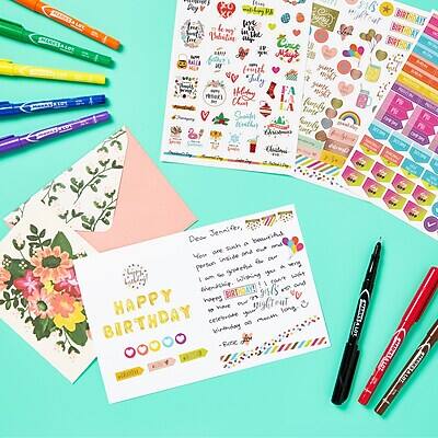 Dear Jennifer,

You are such a beautiful person inside and out. I am wishing you a wonderful birthday and hope you have a great day. I am so grateful for our friendship and the memories we have shared. Here's to many more years of laughter and adventures together!

Happy Birthday!

Love,
[Your Name]

---

TAL MACUEALOE
Mn e Dey wititogPR
oe he in Vabatoe the Ine ai Cme
Mays
(outh .July mg(7 Whety FA ws resoi LA Ca LA Caoily Sarifel Tinte aonthay Cotily

---

BIRTHDAY
BIRTHDAY
BIRTHDAY

---

[Various stationery items and stickers are shown in the image.]