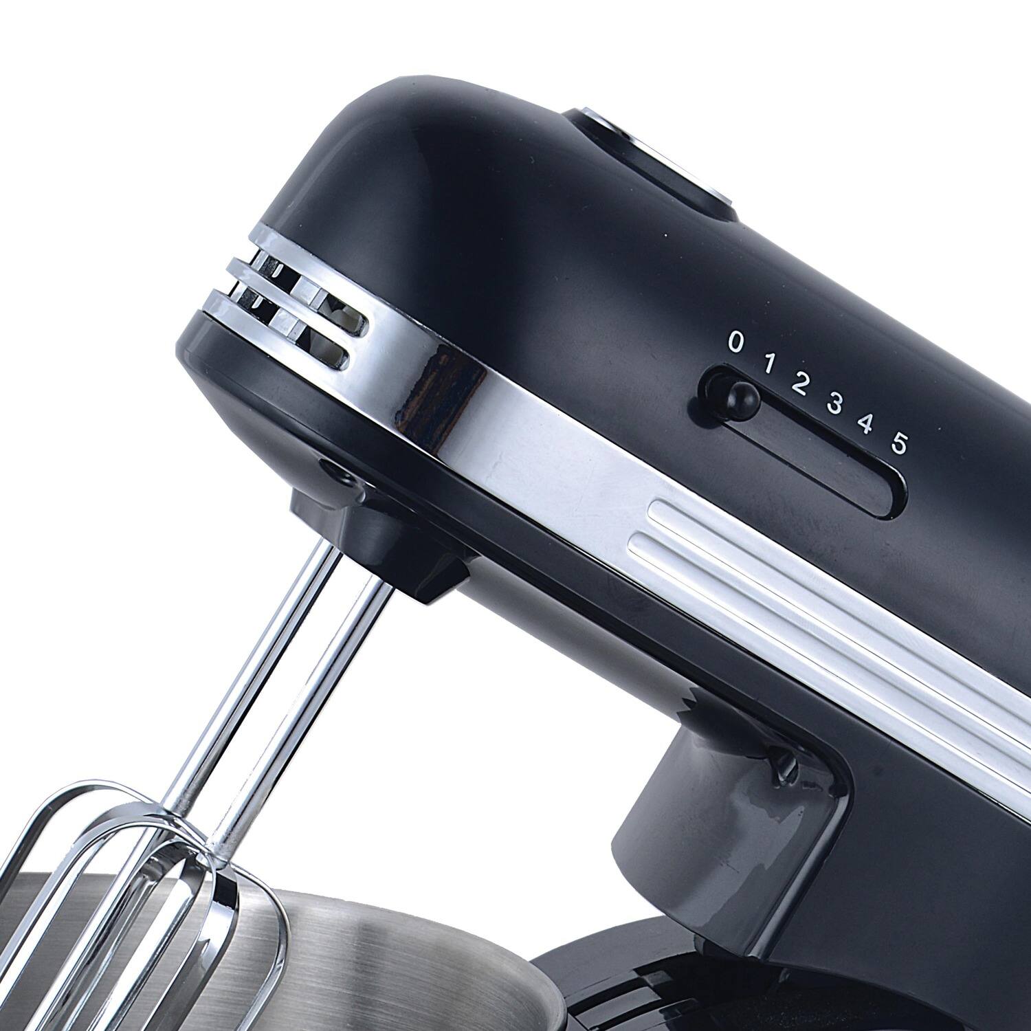 Alt View 8. Brentwood - Brentwood 5 Speed Stand Mixer with 3.5 Quart Stainless Steel Mixing Bowl in Black - Black.