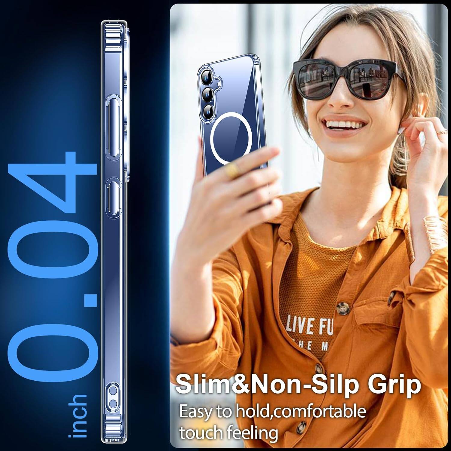 0.04 inch, Slim&Non-Silp Grip, Easy to hold, comfortable touch feeling