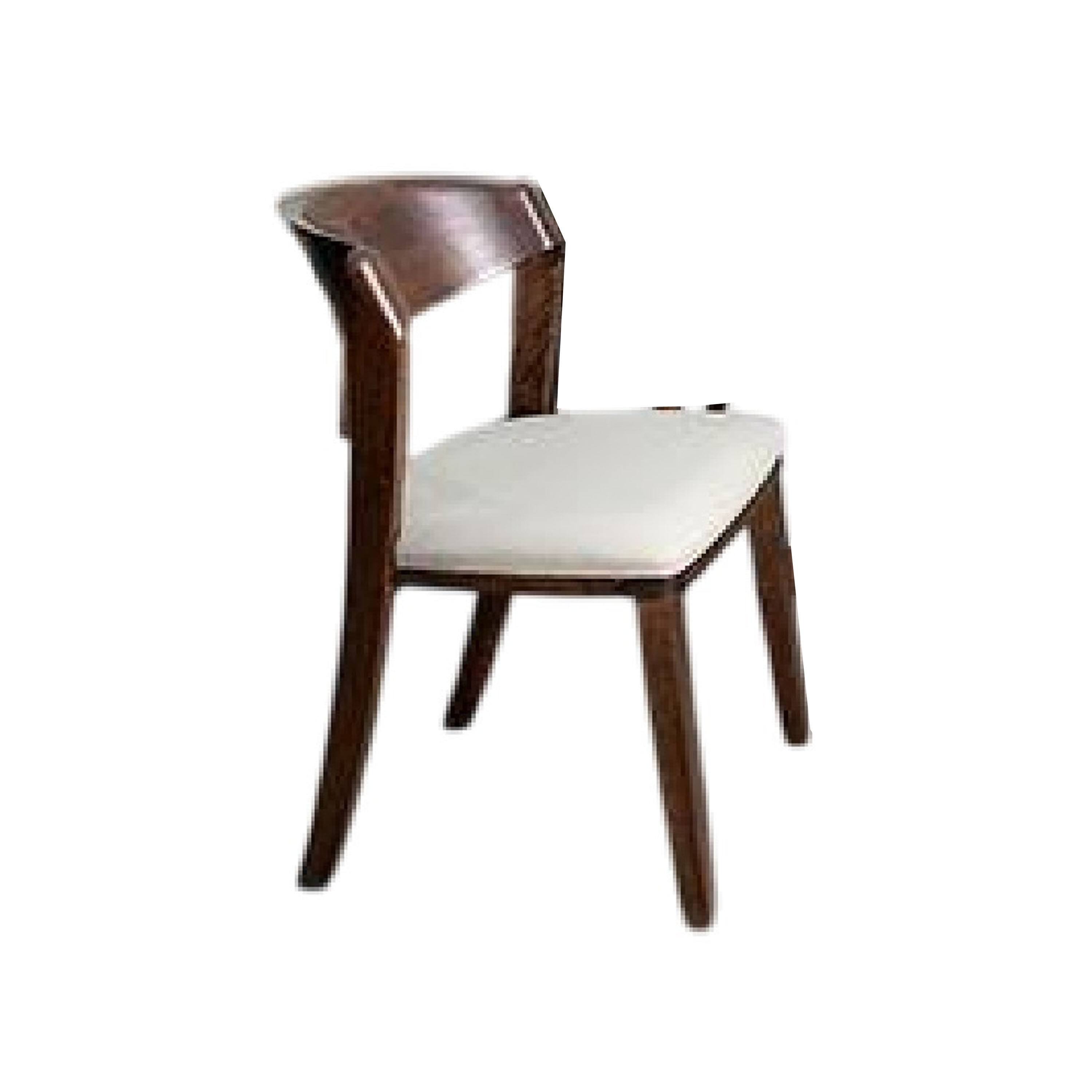 Alt View 2. Manhattan Lane - Ziva 7pc Dining Table Set, 6 Ivory Chairs, 3D Edge Brown Solid Wood - Walnut Brown, Ivory.