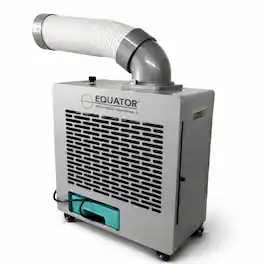 Equator - 7,000 BTU Outdoor Portable AC, IP24 Weatherproof Air Conditioner Fan, 250 Sq Ft Spot cooler, 110V - Silver