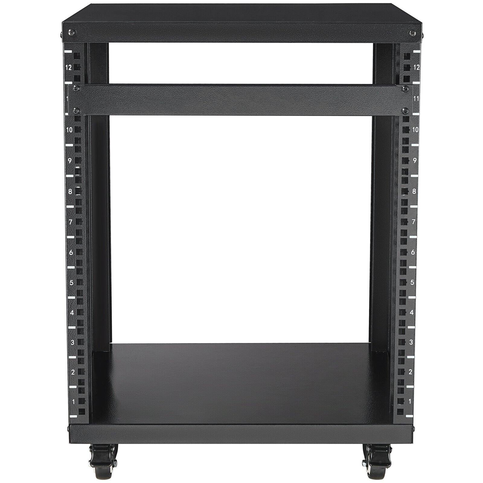 Alt View 10. Glintex - 12U Rack Case, 300 lbs Capacity AV Network Studio Rack with Lockable Wheels and Vent Design for 19" Equipment.