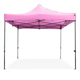 Boyel Living - Pink 128.4-in W x 120-in D x 120-in H Pop up Canopy Tent with Carrying Bag