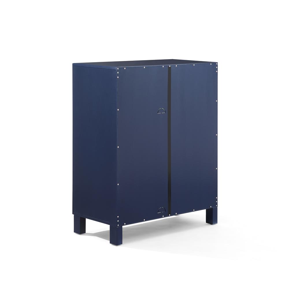 Angle. Crosley Furniture - Cassai Stackable Kitchen Storage Pantry - Navy.