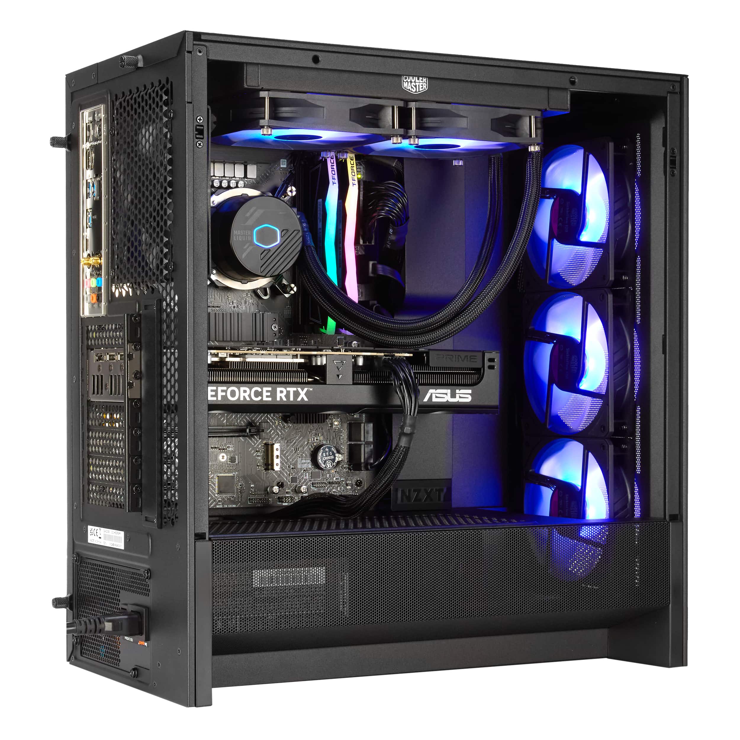 CULER MASTER - CUIO RANTS cus EFORCE RTX : FFORC F FEORCE : PRIME ASUS NZXT
