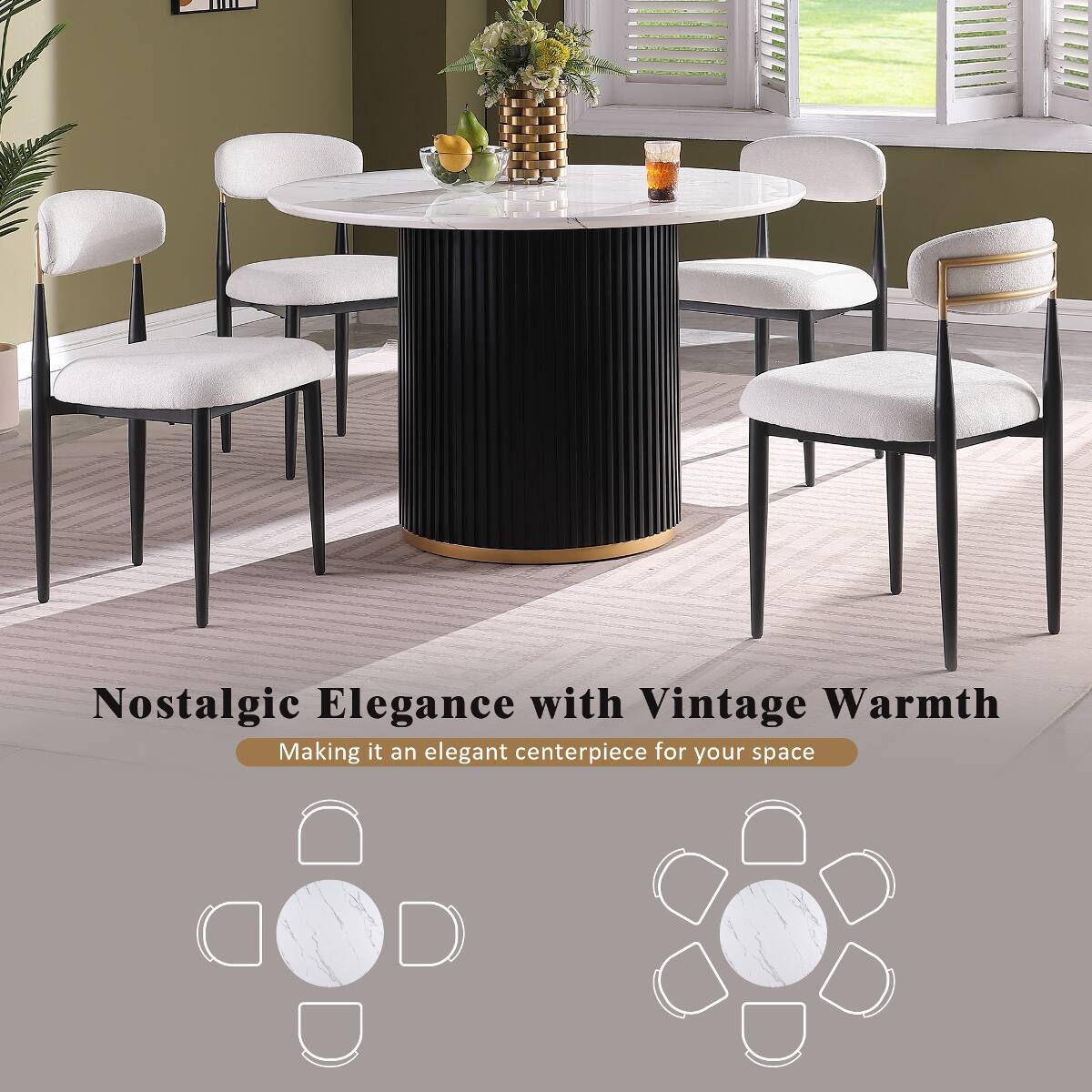 Nostalgic Elegance with Vintage Warmth  
Making it an elegant centerpiece for your space