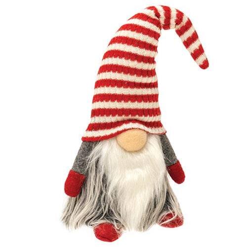 Left. BreeBe - Santa Gnome with Striped Hat 2 Asstd. - Multicolor.
