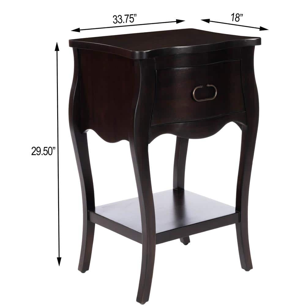 Butler Specialty - Rochelle 1 Drawer Nightstand - Dark Brown