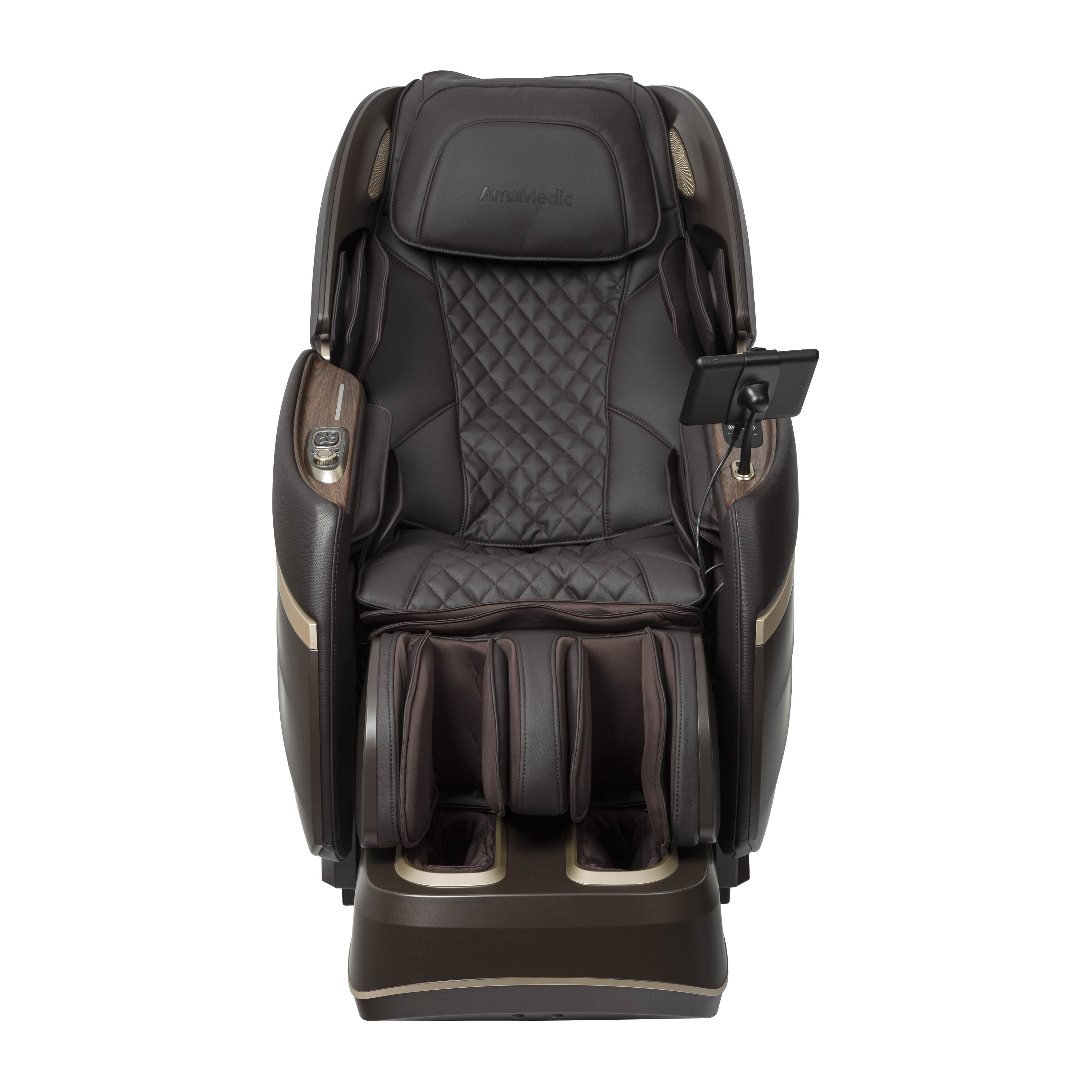 Front. Osaki - Amamedic Hilux 4D Massage Chair - Brown.