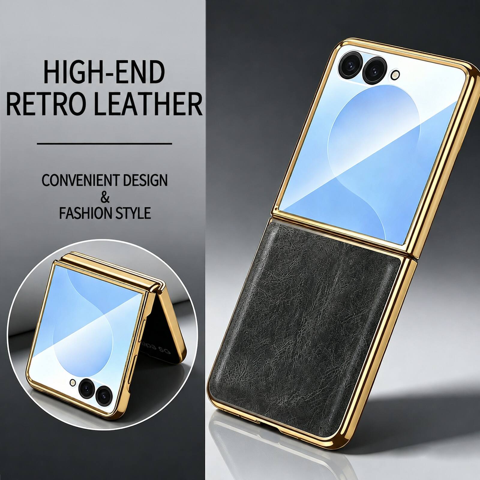 HIGH-END RETRO LEATHER  
CONVENIENT DESIGN & FASHION STYLE